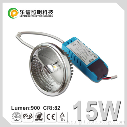 12W NO dimmable 2700k Ra85 cob led ar111 GU5.3 12v with CE AND ROHS approved